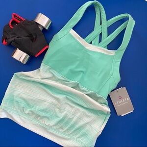 Athleta Stride Crunch and Punch Tank Built-in Bra Workout Top Size XXS NWT